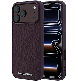 قاب کارل لاگرفلد Karl Lagerfel Grained MagSafe Cover with Elongated Logo